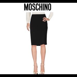 MOSCHINO NWOT Black Wool pencil skirt size 12
